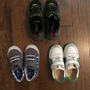 Shark & Dinosaur shoes boy 3 or 4 years old sneakers jacadi sketchers striderite